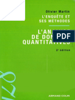 Olivier Martin-L'enquête Et Ses Méthodes. L'analyse de Données Quantitatives-A. Colin (2009) PDF