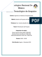 Gestión de Proyectos de Software - Tema 3: Planificación Del Proyecto