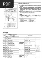 DTC Table: Not Using SUZUKI Scan Tool