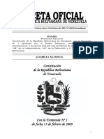 Constitucion de Venezuela 2009