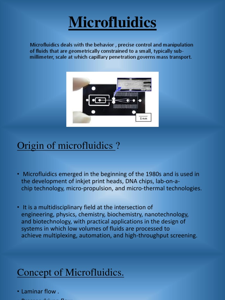 Microfluidics 1 | PDF
