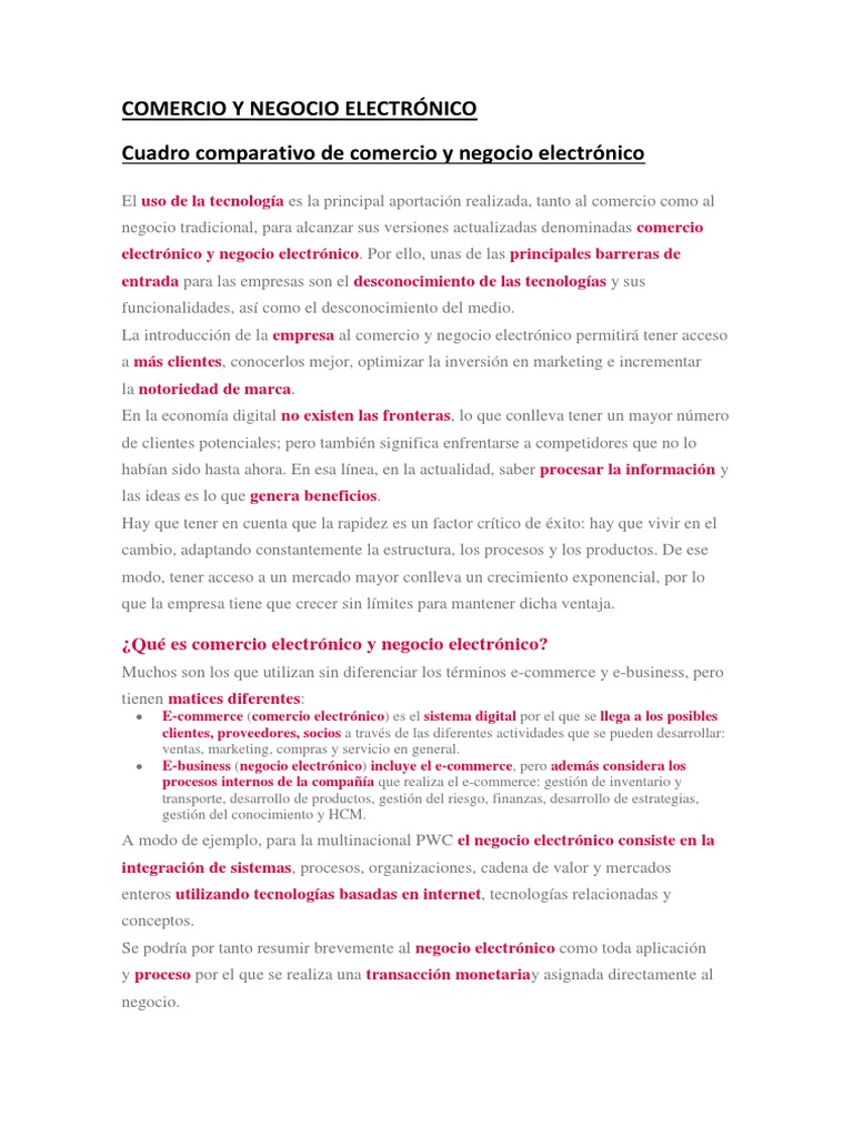 Comercio y Negocio Electrónico: Claves | PDF | Comercio electrónico ...