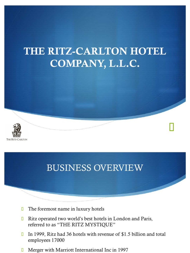 case study 2 quality at the ritz carlton hotel company