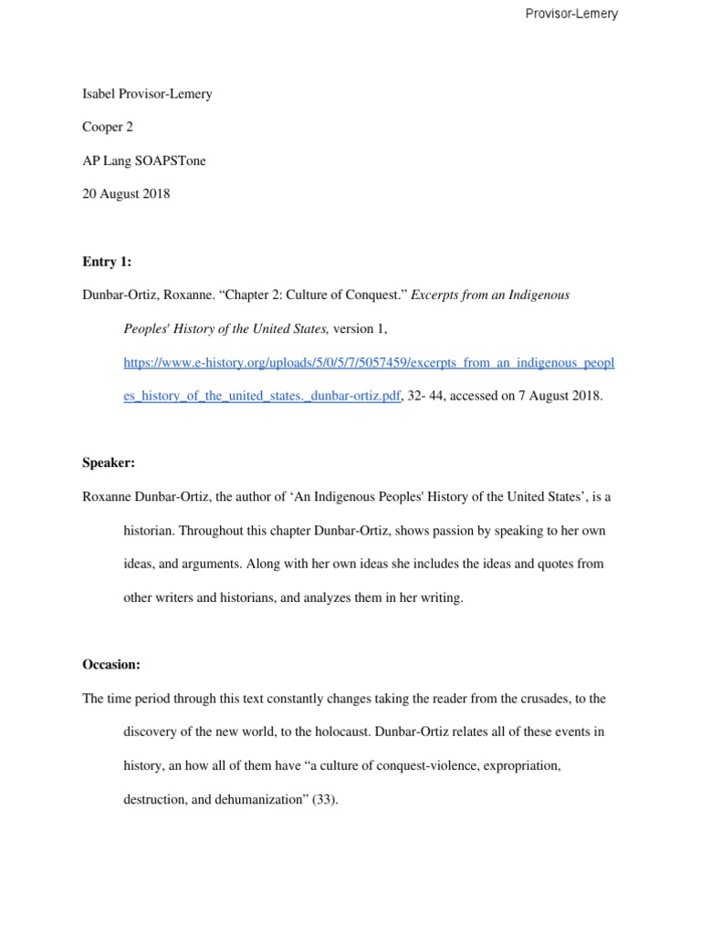 Ap Lang Soapstone Analysis PDF Christopher Columbus Colonialism