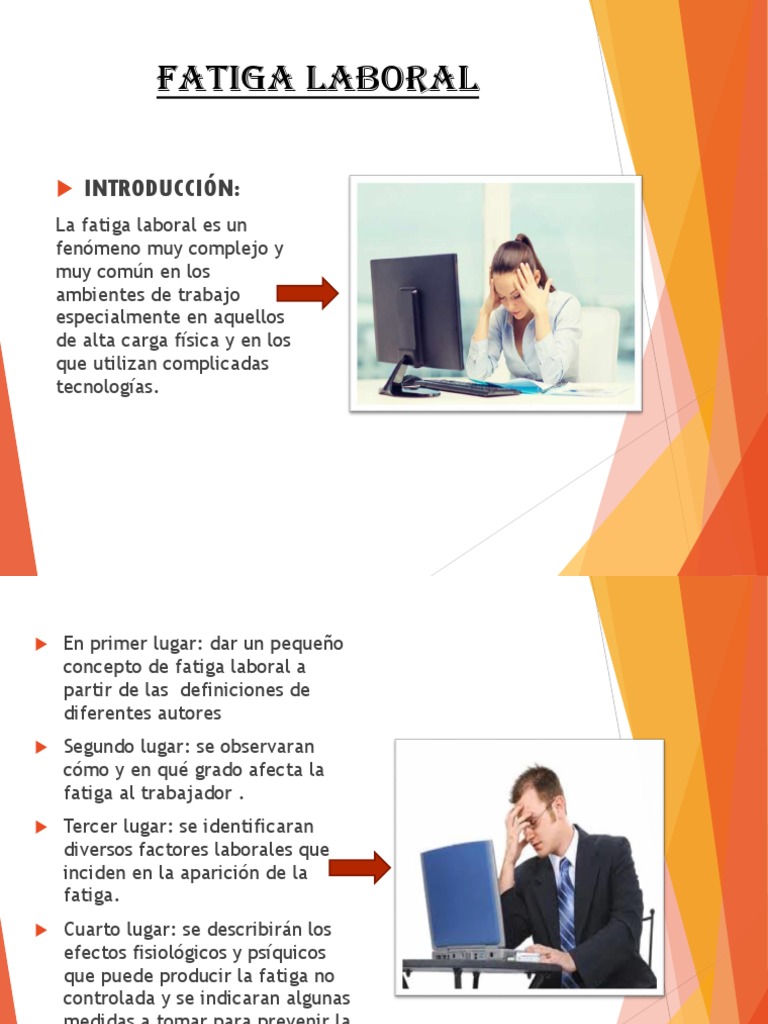 Prevención de la Fatiga Laboral | PDF | Síndrome de fatiga crónica ...