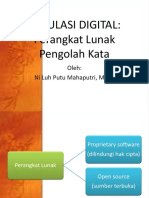 Simulasi Digital: Perangkat Lunak Pengolah Kata: Oleh: Ni Luh Putu Mahaputri, M.PD