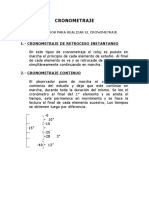 Cronometraje de tareas: métodos y cálculo de tiempos