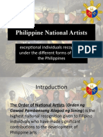 Philippine National Artists: Exceptional Individuals Recognized Under The Different Forms of Arts in The Philippines