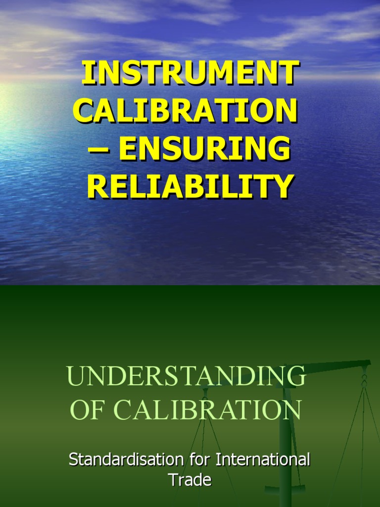 Instrument Calibration Ensuring Reliability PDF Calibration