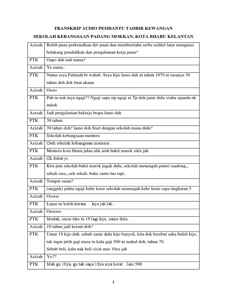Transkrip Dialog SKPM | PDF