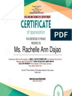 Ms. Rachelle Ann Dajao: Science and Mathematics Department