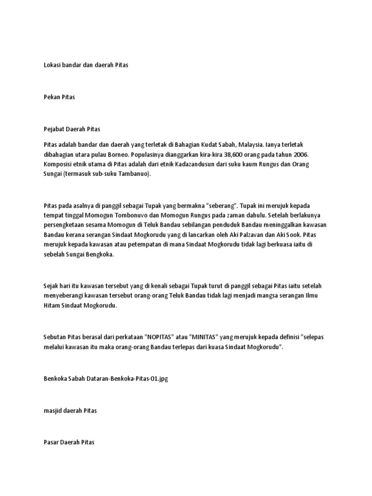 Sejarah Pitas Pdf