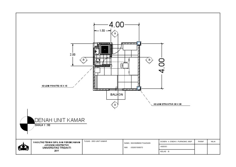 Denah Unit Kamar | PDF