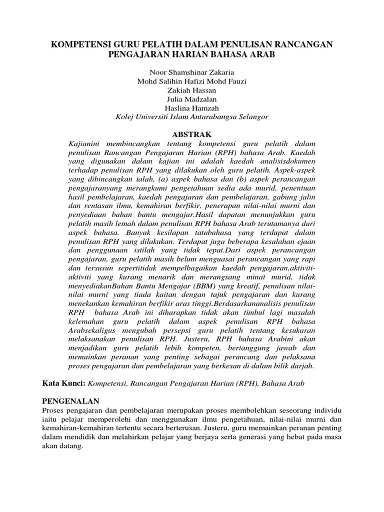 Pembinaan Rph Pdf