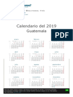 Calendario de Guatemala Del 2019