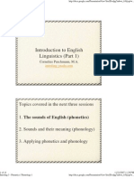 Introling 3 - Phonetics Phonology 1