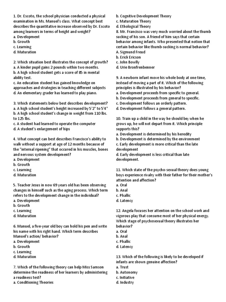 Stages of Human Development in Psychology | PDF | Child Development ...