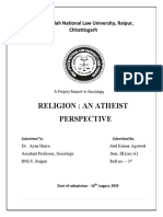 Sociology : Religion - An Atheist Perspective