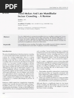 Third Molars and Late Mandibular Incisor Crowding - A Review 