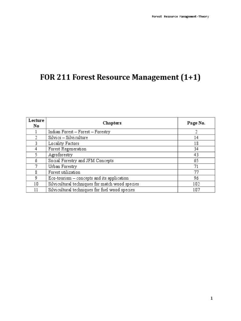Forest Management for Students | PDF | Frost | Forestry