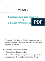 Module-2: Consumer Behaviour in Services & Customer Perceptions of Services