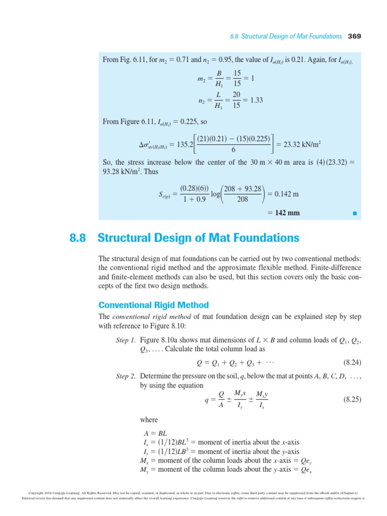 Mat Foundation Design Beam Structure Column