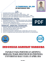 Biodata Dr. H. Bachtiar H. Tambunan, SH, MH Deputi Pemberdayaan Masyarakat BNN (38