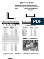 Stainless Steel: T-304 Stainless Steel Angle T-304 Stainless Steel Channel