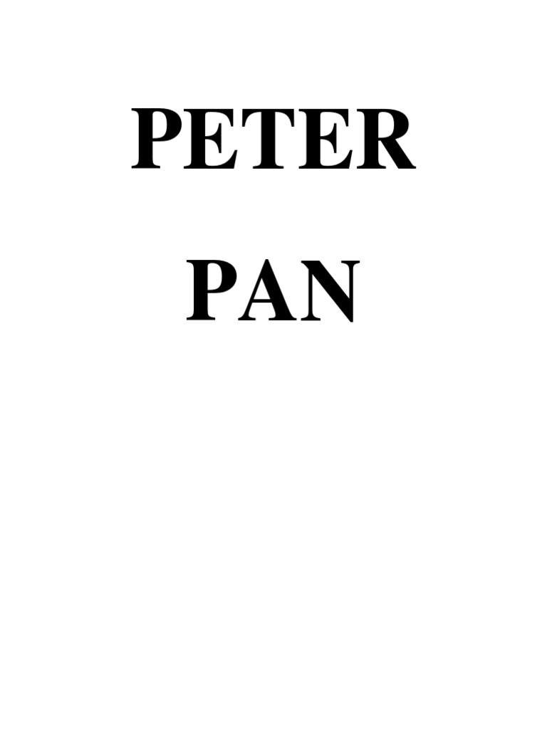Peter Pan Pdf Peter Pan Neverland