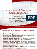 Principles of Business Correspondence