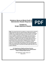 Substance Abuse and Mental Health Services Administration Disaster Response Grants Template For Budget Adjustment Request
