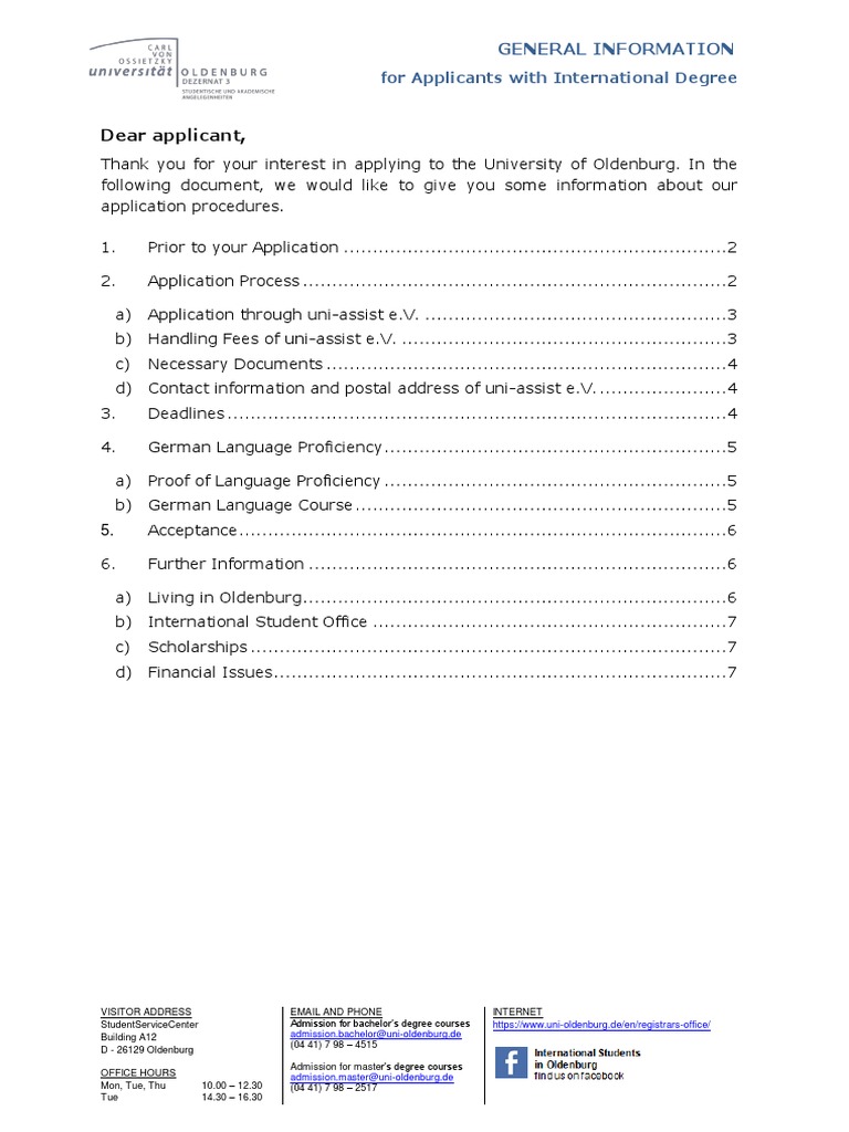International Degree Application Guide | PDF | University And College ...