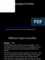 Physiological Profiles: A Website Which Runs A Test To Find Out Your Physiological Profile