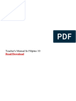 Teachers Manual in Filipino 10 PDF