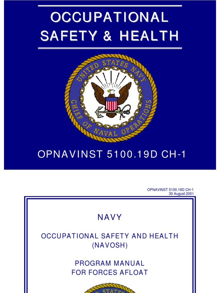 Opnavinst 5100.19 Navy Occupational Safety and Health Program