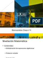 Clase n°5 Niv. Matemática producto notable y factorización