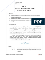 PENGUJIAN KONSISTENSI NORMAL DENGAN FLOW TABLE