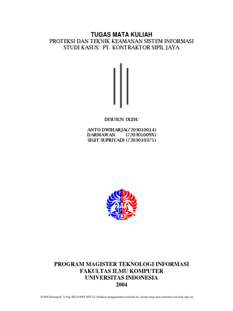 Contoh Makalah Mahasiswa Universitas Indonesia