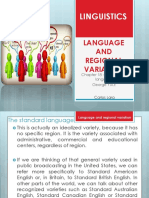 Chapter 18 Language and Regional Variation