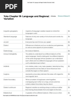 Yule Chapter 18 - Language and Regional Variation Flashcards - Quizlet