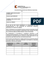 Acta de Entrega Epp Equiconsa Sa