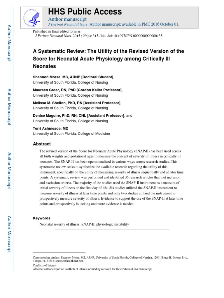 Nihms718162 PDF | PDF | Neonatal Intensive Care Unit | Preterm Birth