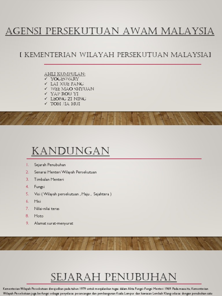 Agensi Persekutuan Awam Malaysia  PDF