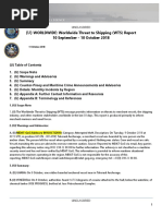 U.S. Navy Office of Naval Intelligence Worldwide Threat to Shipping (WTS) Report 10 September - 10 October 2018