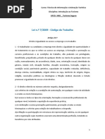 Código Do Trabalho - Direitos e Deveres Do Trabalhador e Empregador