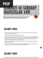 Biografi 60 Sahabat Rasulullah Saw