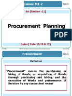 M1-2 Procurement Planning