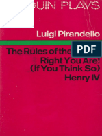 Pirandello, Luigi - Henry IV The Rules of The Game Right You Are! (If You Think So) (2015)