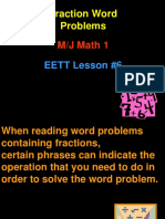 Fraction Word Problems: M/J Math 1