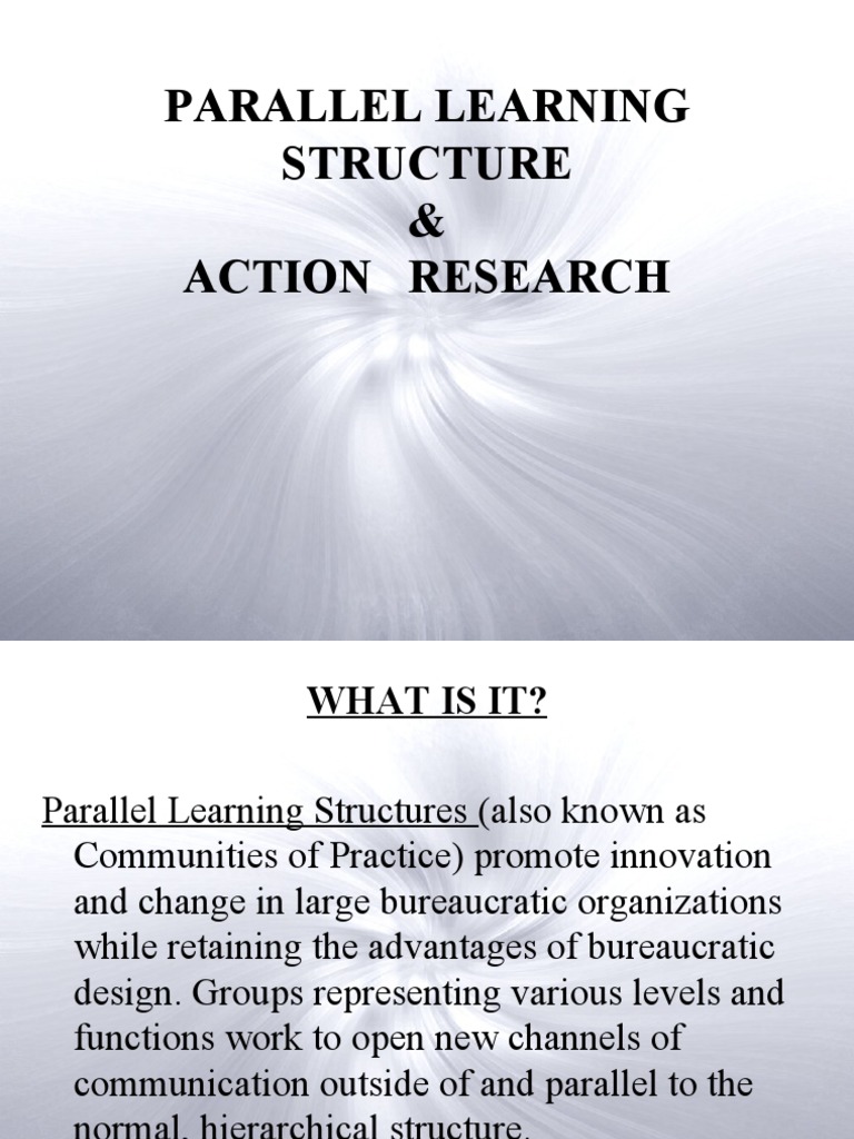 Parallel Learning & Action Research | PDF | Action Research | System